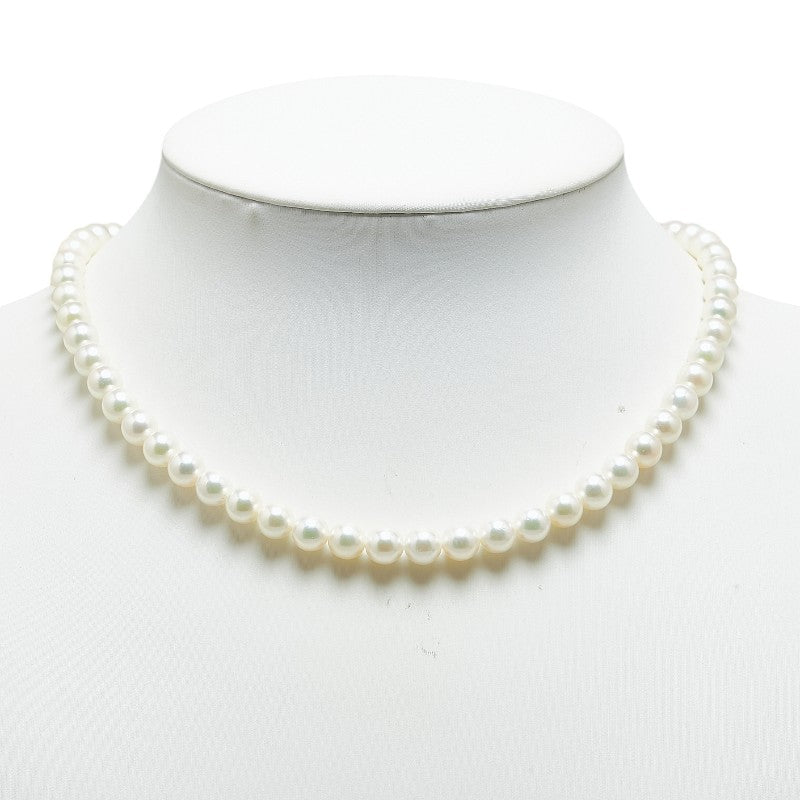 Sterling Silver Akoya Pearl Necklace in Great Condition