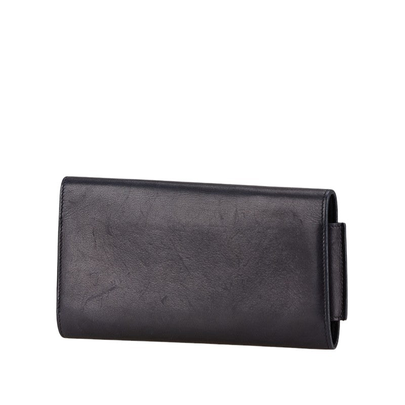 Hermes Passant Long Wallet Indigo Lizard