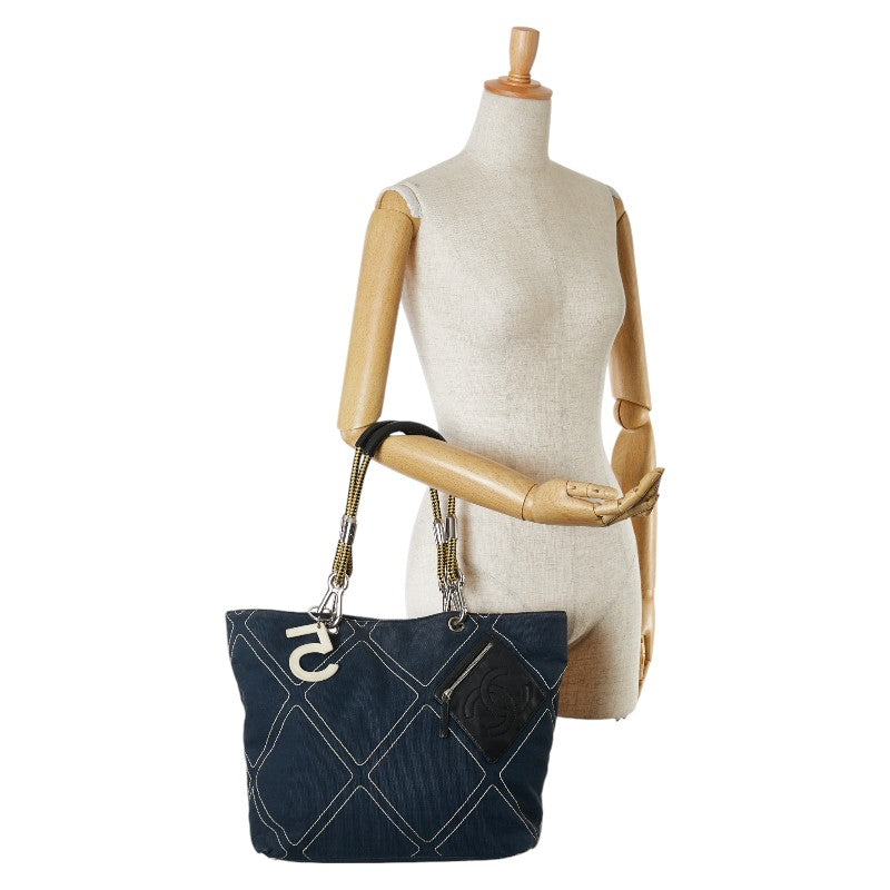 Chanel No.5 Canvas Leather Tote Bag