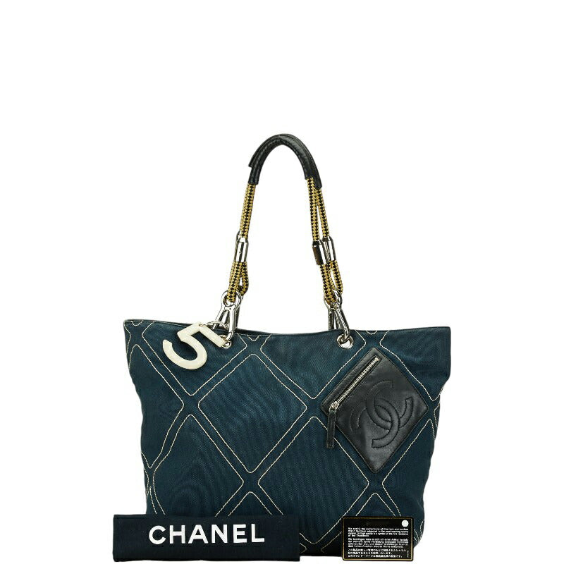 Chanel No.5 Canvas Leather Tote Bag