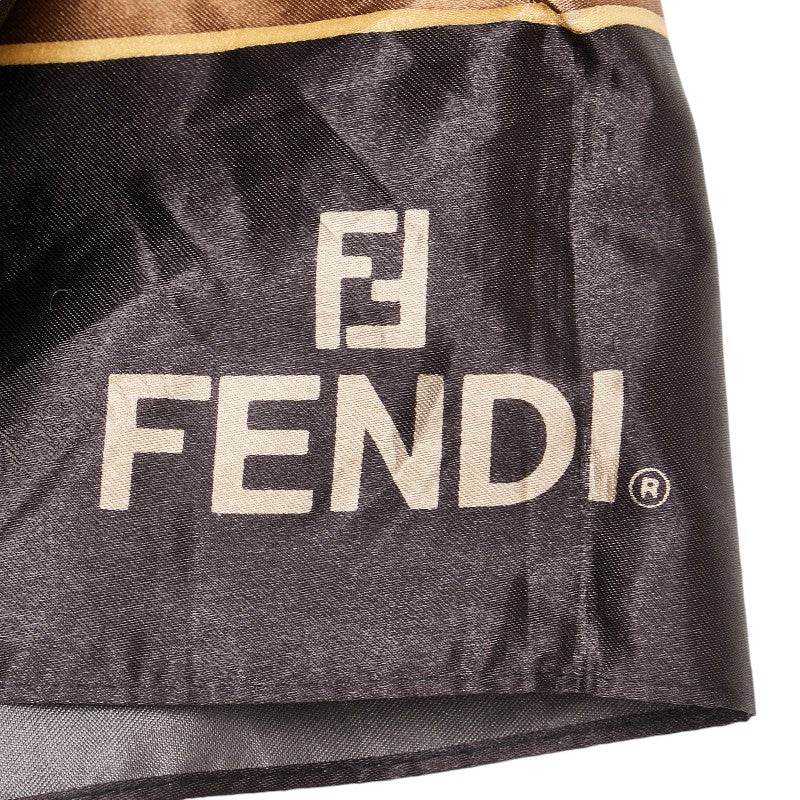 Fendi Nylon Zucca Folding Umbrella Brown Black