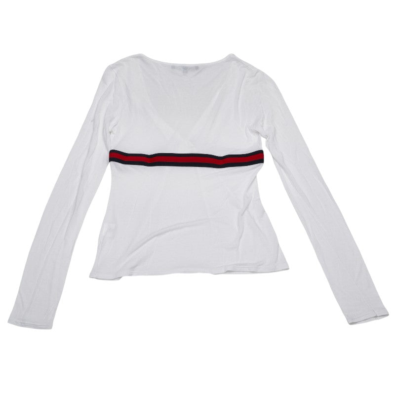 Gucci Ribbon Motif Modal Long Sleeve Top XS