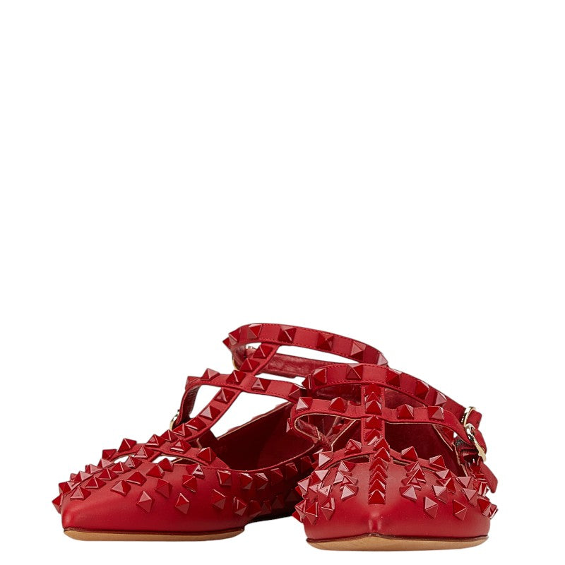 Valentino Red Leather Studded Mules