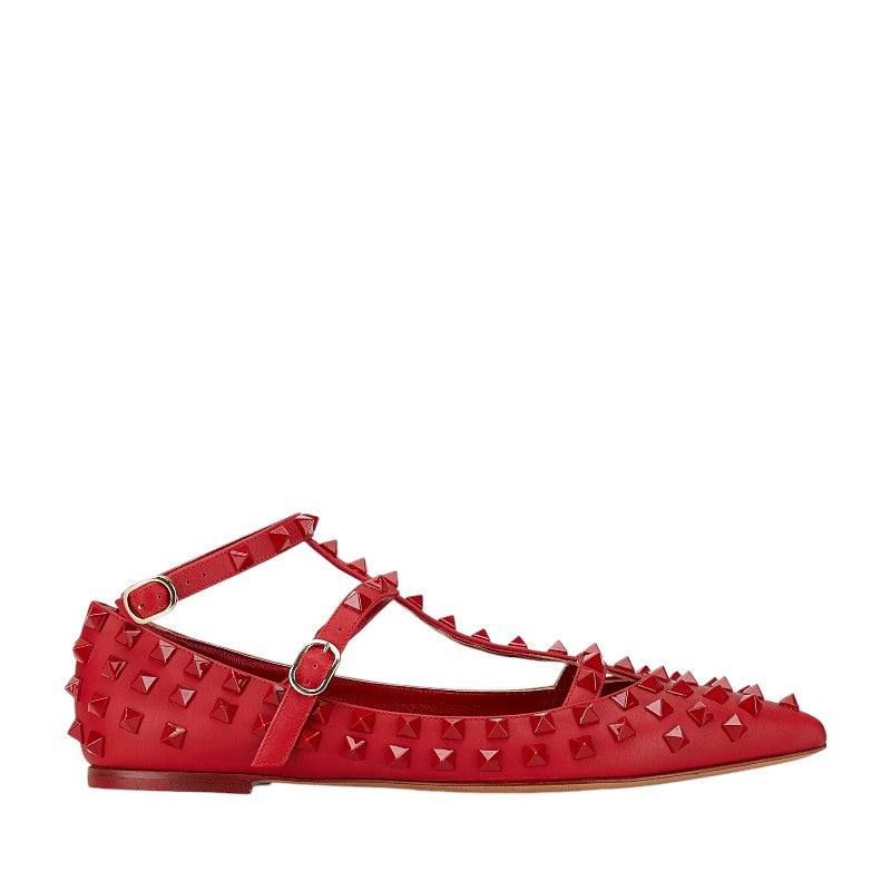 Valentino Red Leather Studded Mules