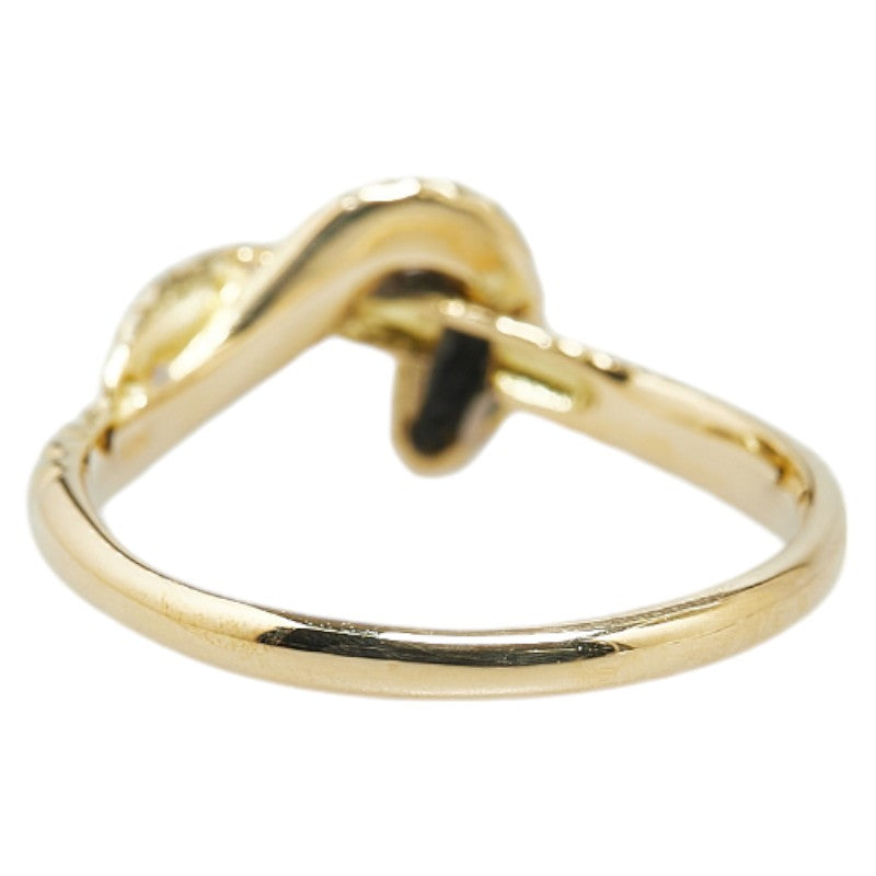 K18YG Yellow Gold Diamond Snake Motif Ring