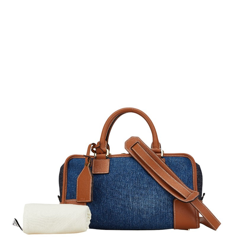 Loewe Denim Leather Amazona 28 Handbag