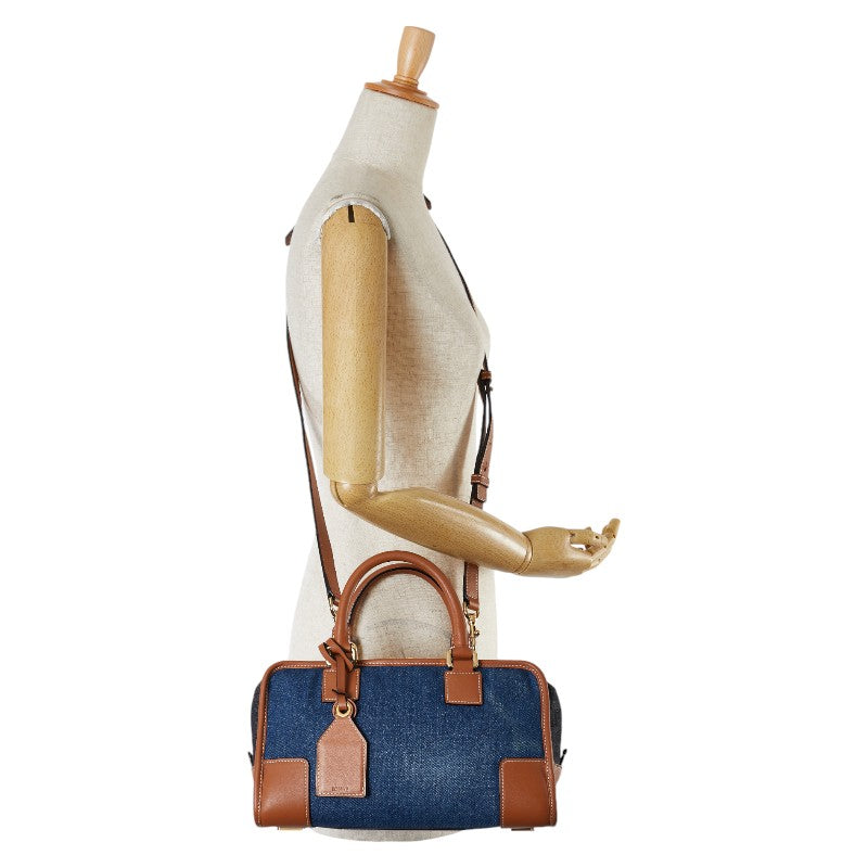 Loewe Denim Leather Amazona 28 Handbag