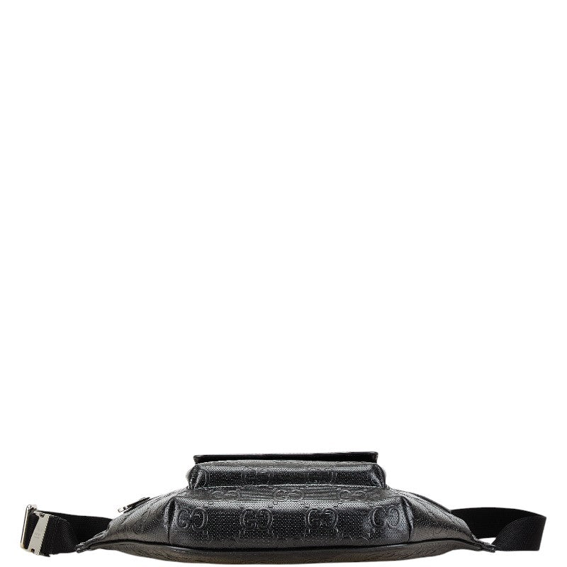 Gucci Leather GG Embossed Waist Bag 645093