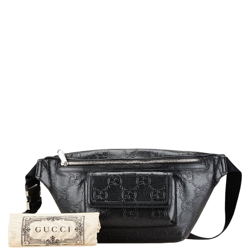 Gucci Leather GG Embossed Waist Bag 645093