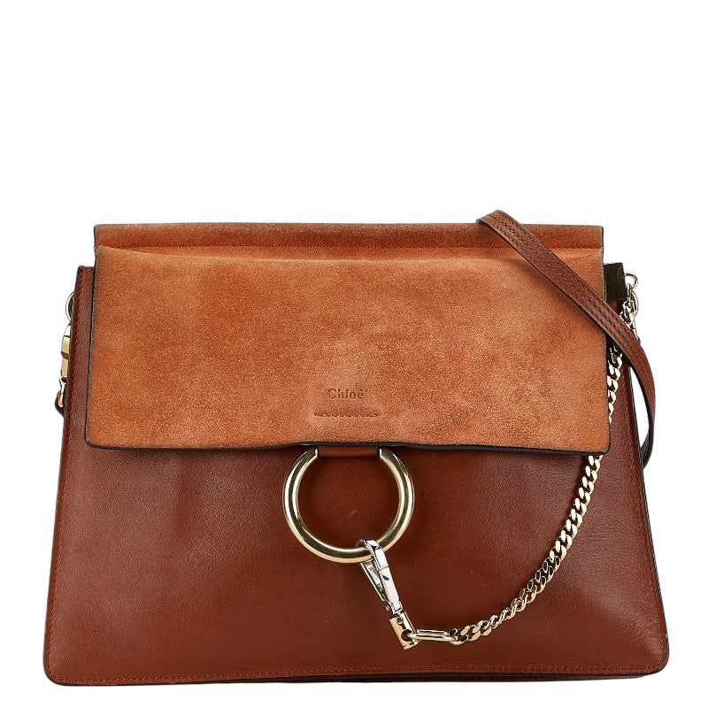 Chloe Faye Brown Leather Shoulder Bag