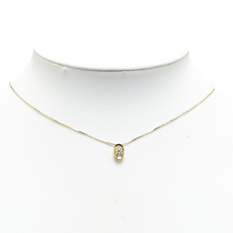 UNOAERRE K18YG Diamond Pendant Necklace