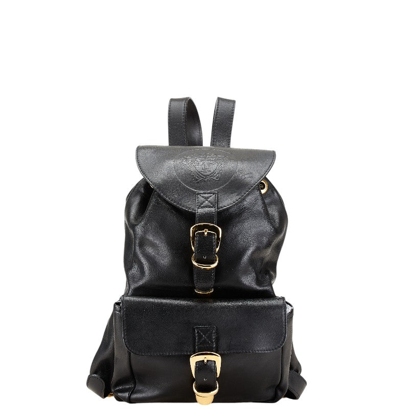 Versace Medusa Leather Backpack Black