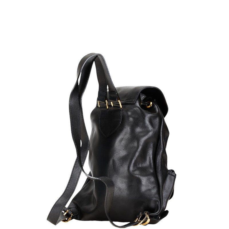 Versace Medusa Leather Backpack Black