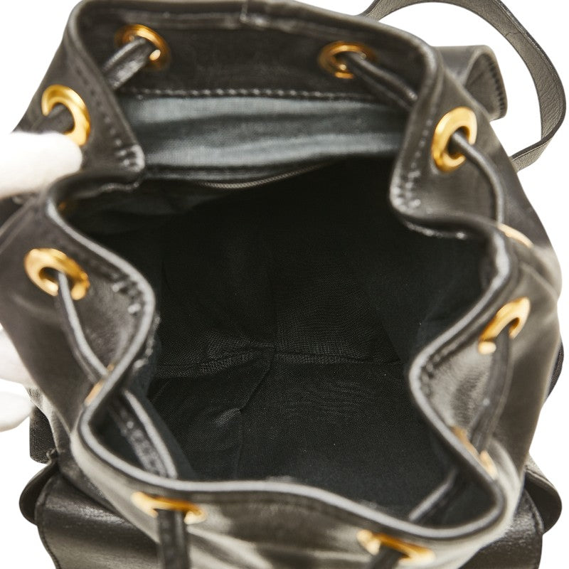 Versace Medusa Leather Backpack Black