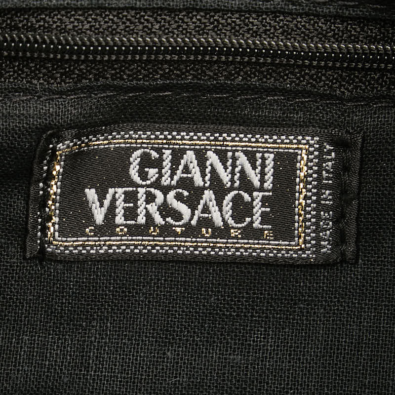 Versace Medusa Leather Backpack Black