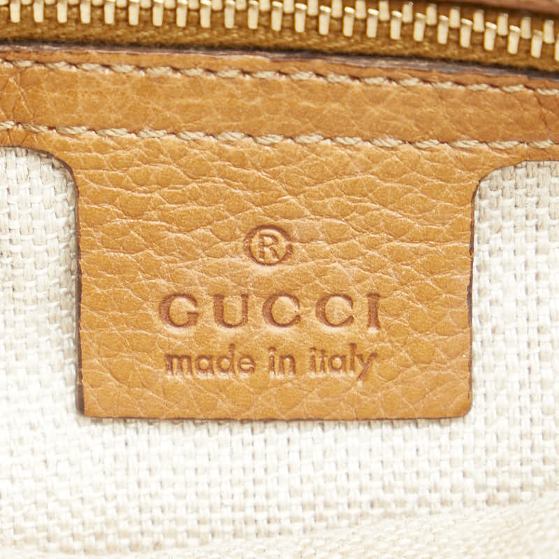 Gucci Marrakech Canvas Leather Shoulder Bag