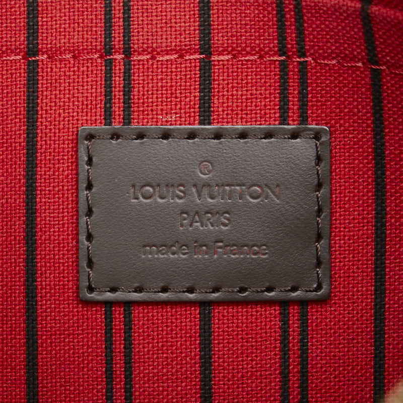 Louis Vuitton Damier Pouch Brown PVC Leather