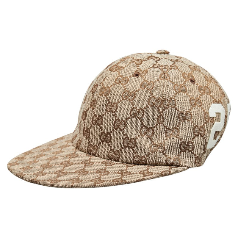 Gucci GG Canvas Cap Beige White L