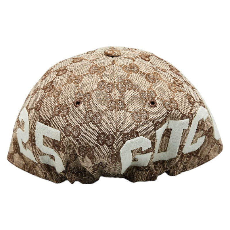 Gucci GG Canvas Cap Beige White L