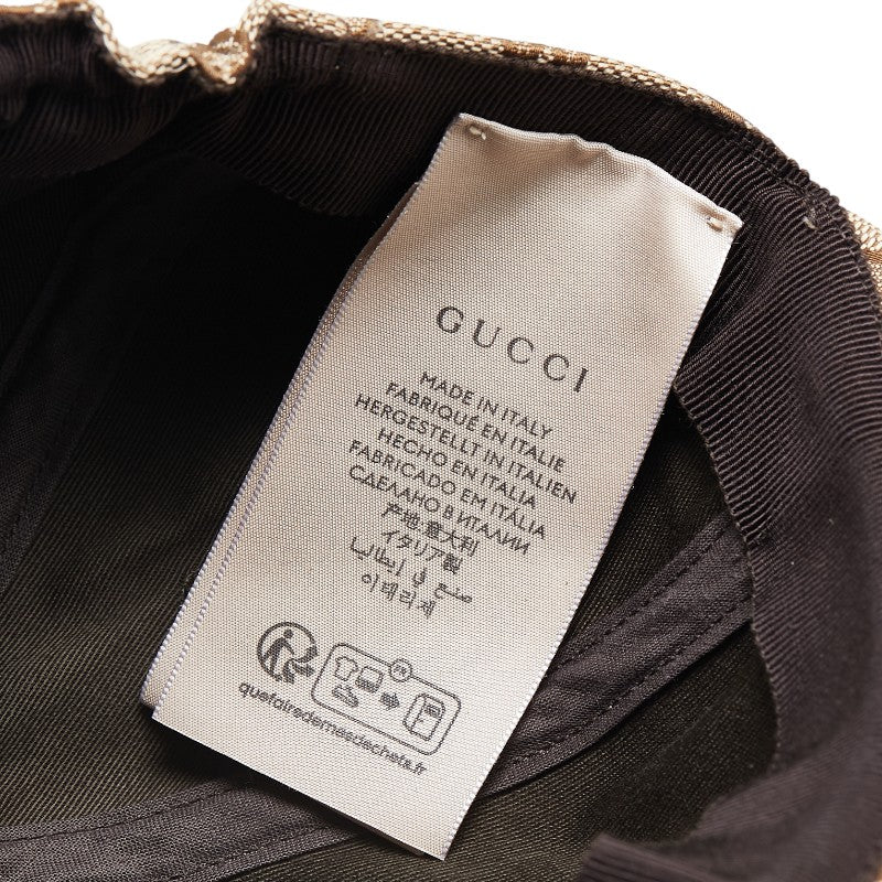 Gucci GG Canvas Cap Beige White L