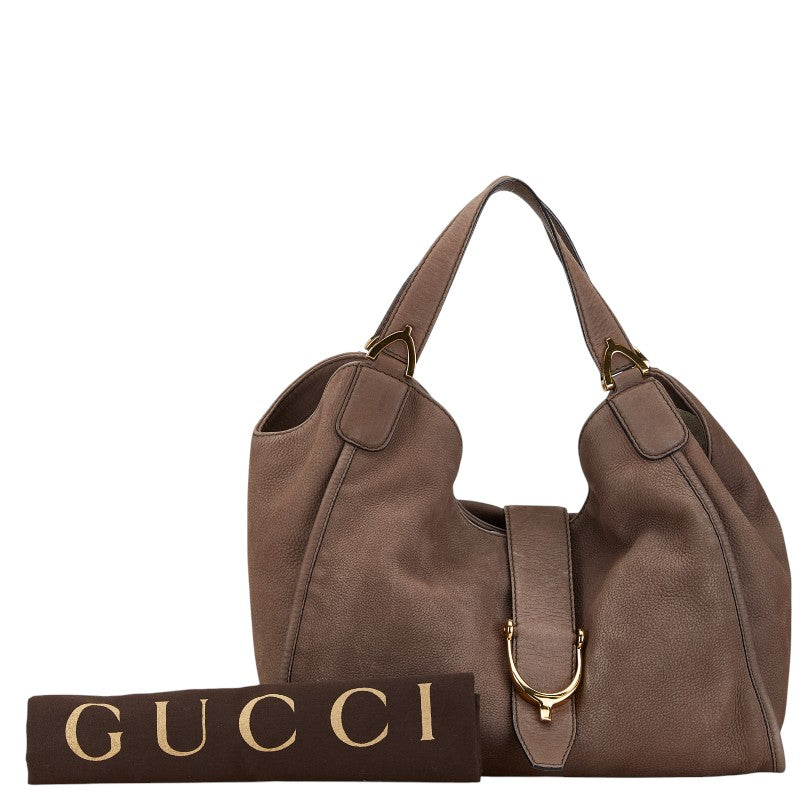 Gucci Nubuck Soft Stirrup Shoulder Bag