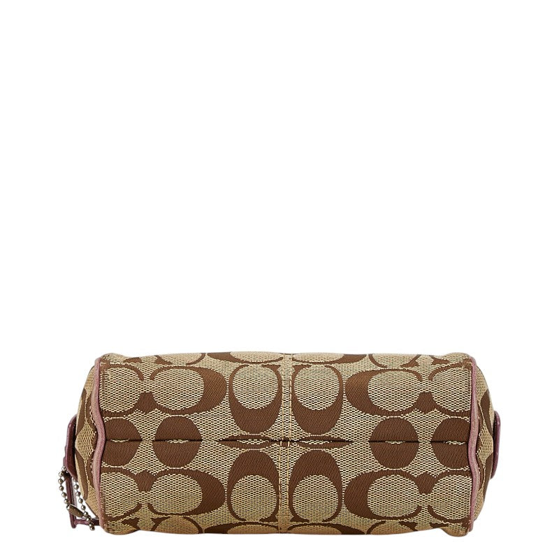 Coach Signature Canvas Leather Pouch