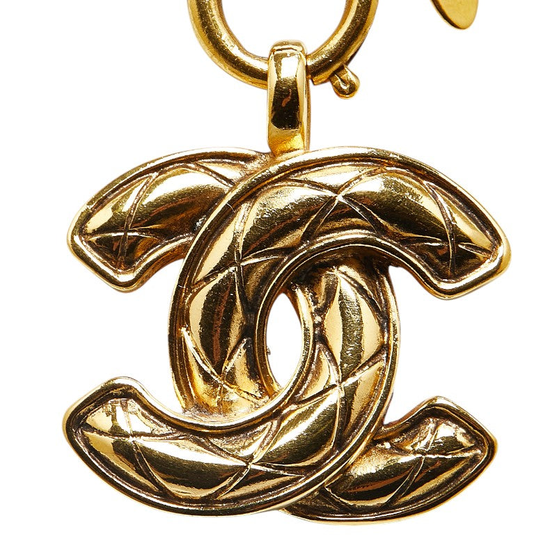 Chanel Matelasse Coco Mark Necklace Gold