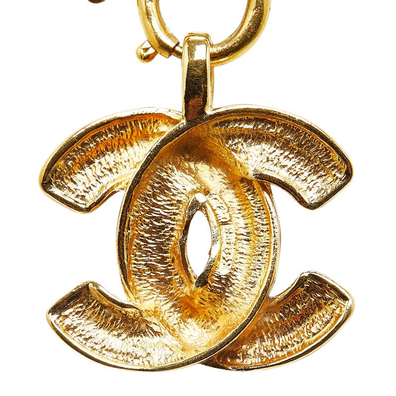 Chanel Matelasse Coco Mark Necklace Gold