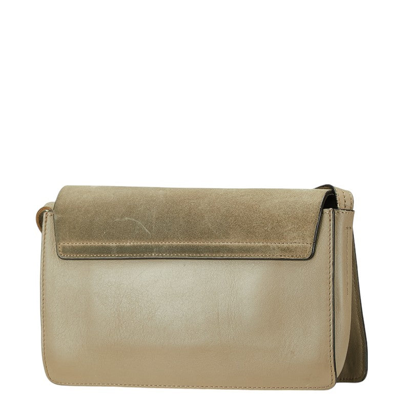 Chloe Faye Beige Leather Shoulder Bag