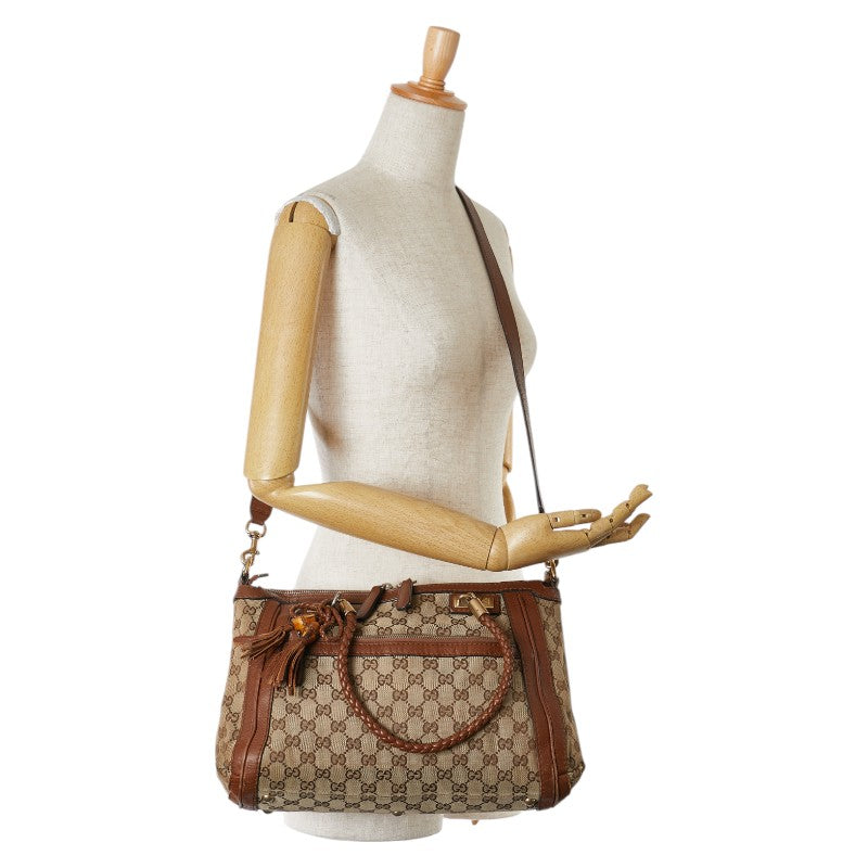 Gucci Bamboo Bella Leather Handbag 2WAY