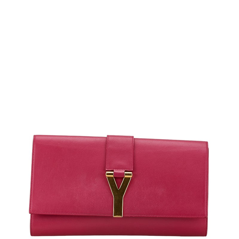 Yves Saint Laurent Y Line Leather Clutch Bag