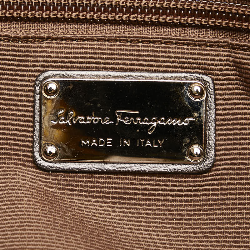 Salvatore Ferragamo Gancini Leather Tote Bag