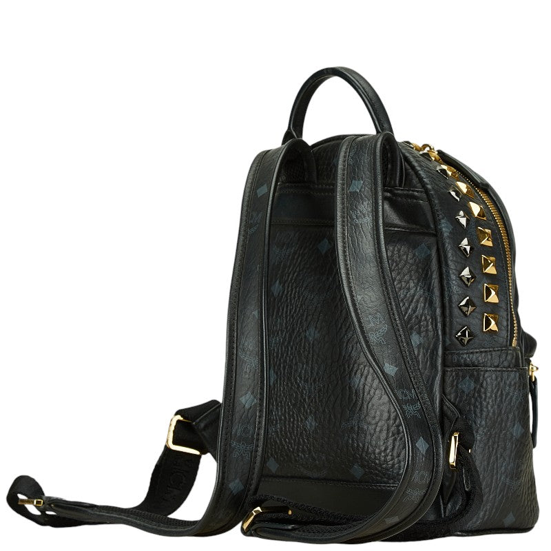 MCM Visetos Logo Studded Leather Backpack