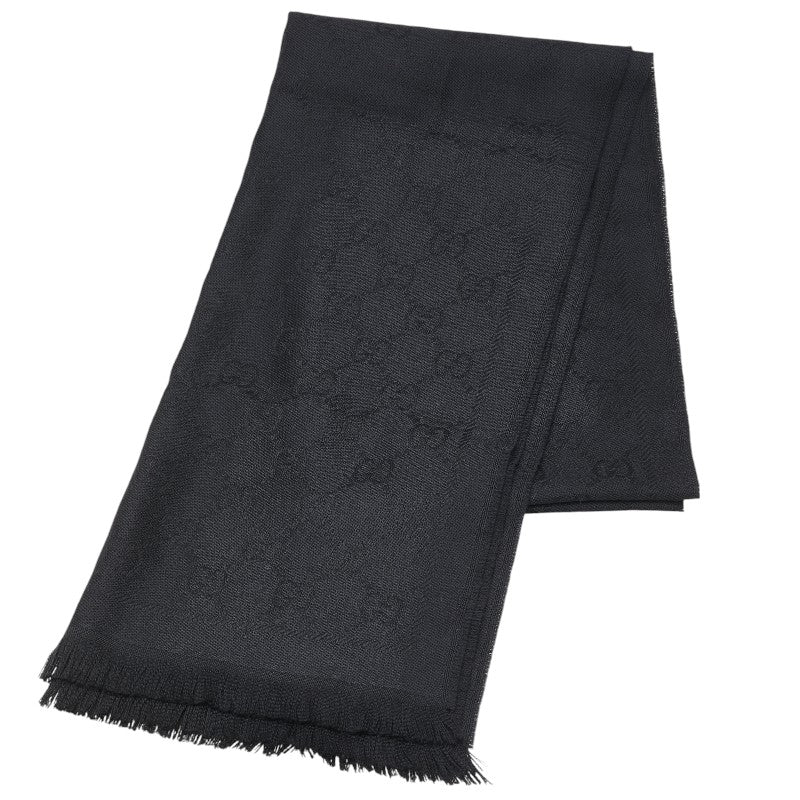 Gucci Wool GG Stole Scarf Black