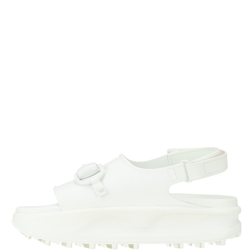 Gucci Horsebit Platform Sandals Rubber White