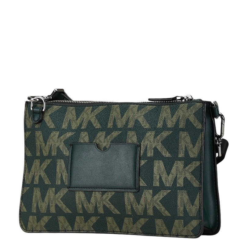 Michael Kors Signature Crossbody Bag Green PVC Leather