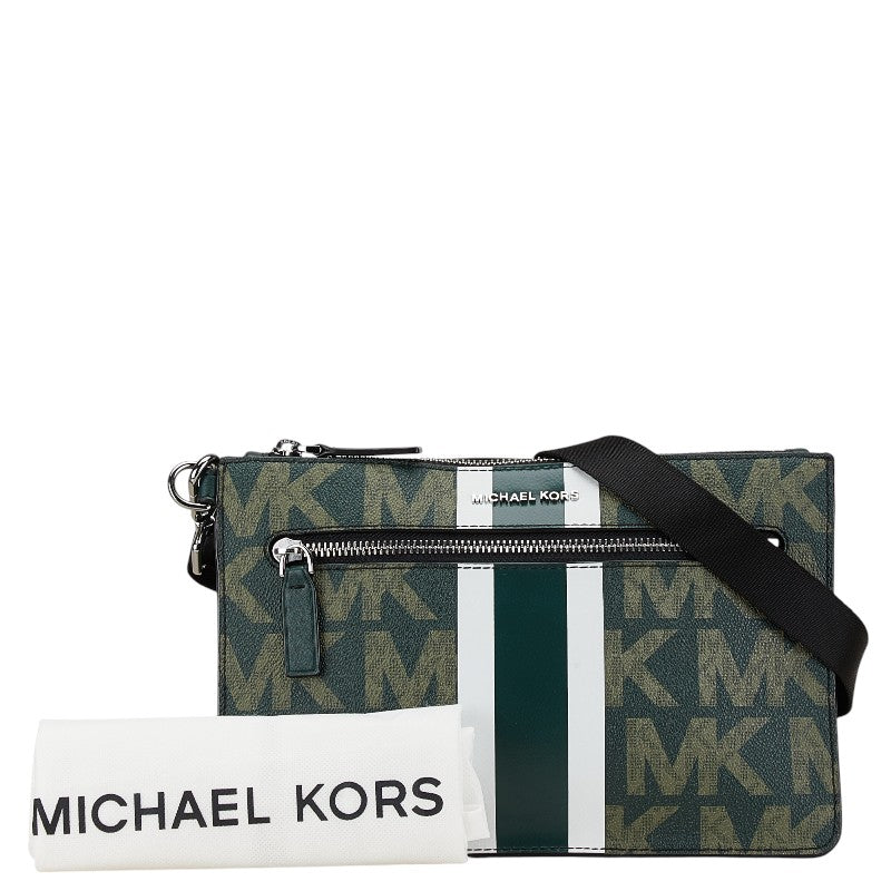 Michael Kors Signature Crossbody Bag Green PVC Leather