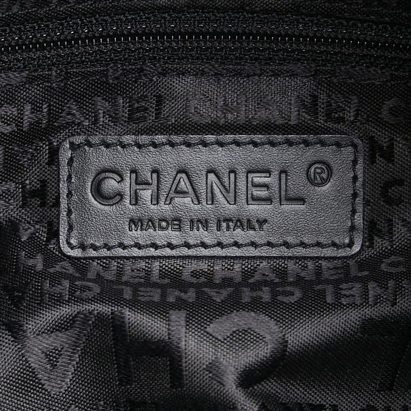 Chanel Wild Stitch Canvas Leather Handbag