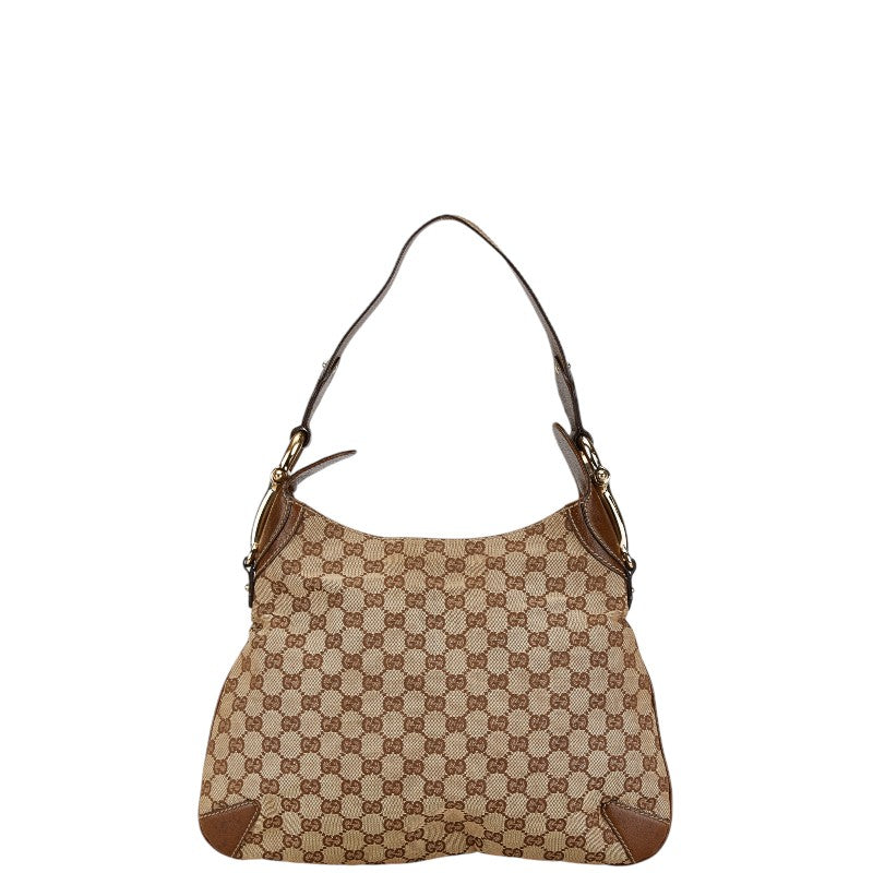 Gucci Canvas Leather Horsebit Shoulder Bag