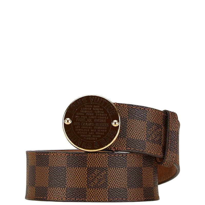 Louis Vuitton Damier T&B Belt Brown PVC Leather