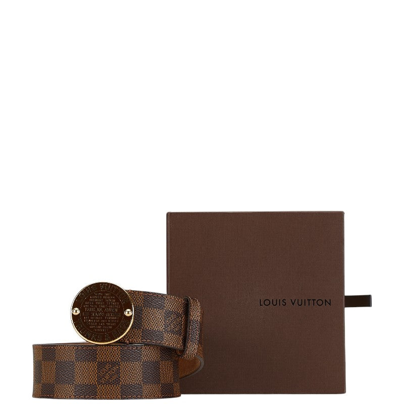 Louis Vuitton Damier T&B Belt Brown PVC Leather