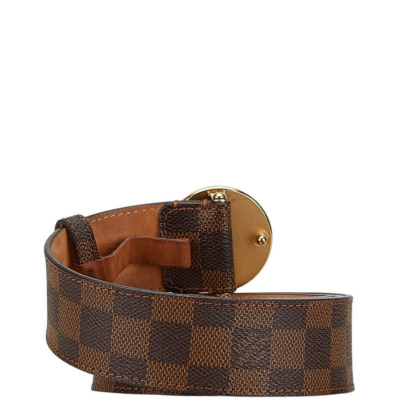 Louis Vuitton Damier T&B Belt Brown PVC Leather