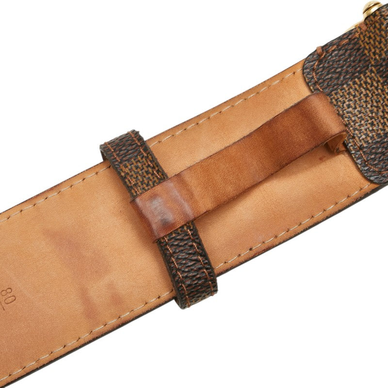 Louis Vuitton Damier T&B Belt Brown PVC Leather