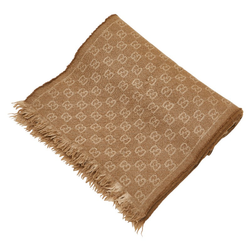 Gucci Wool GG Stole Scarf Brown