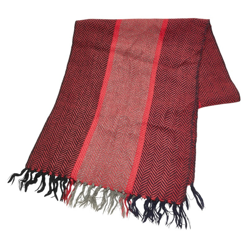 Dior Wool Scarf Red Black