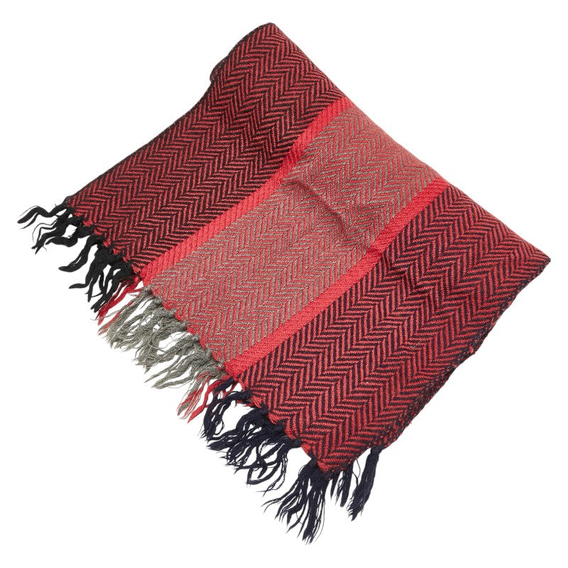 Dior Wool Scarf Red Black