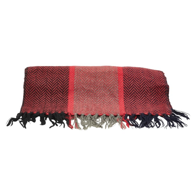 Dior Wool Scarf Red Black