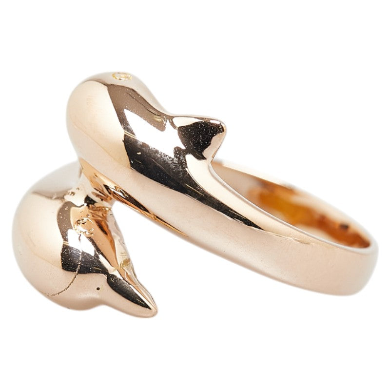 K18PG Pink Gold Dolphin Motif Ring