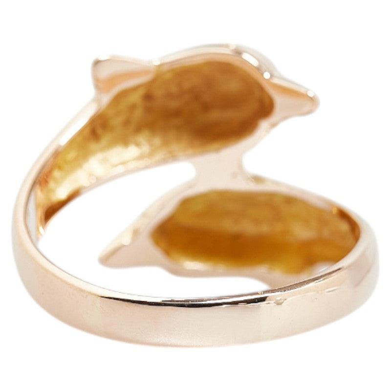 K18PG Pink Gold Dolphin Motif Ring