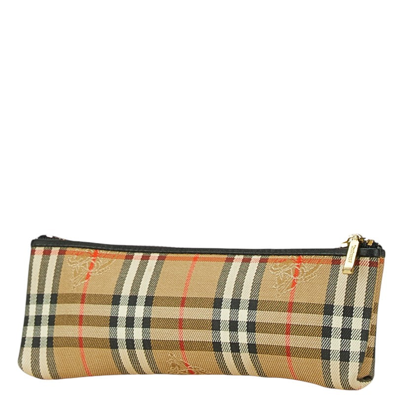 Burberry Nova Check Shadow Horse Canvas Leather Pouch